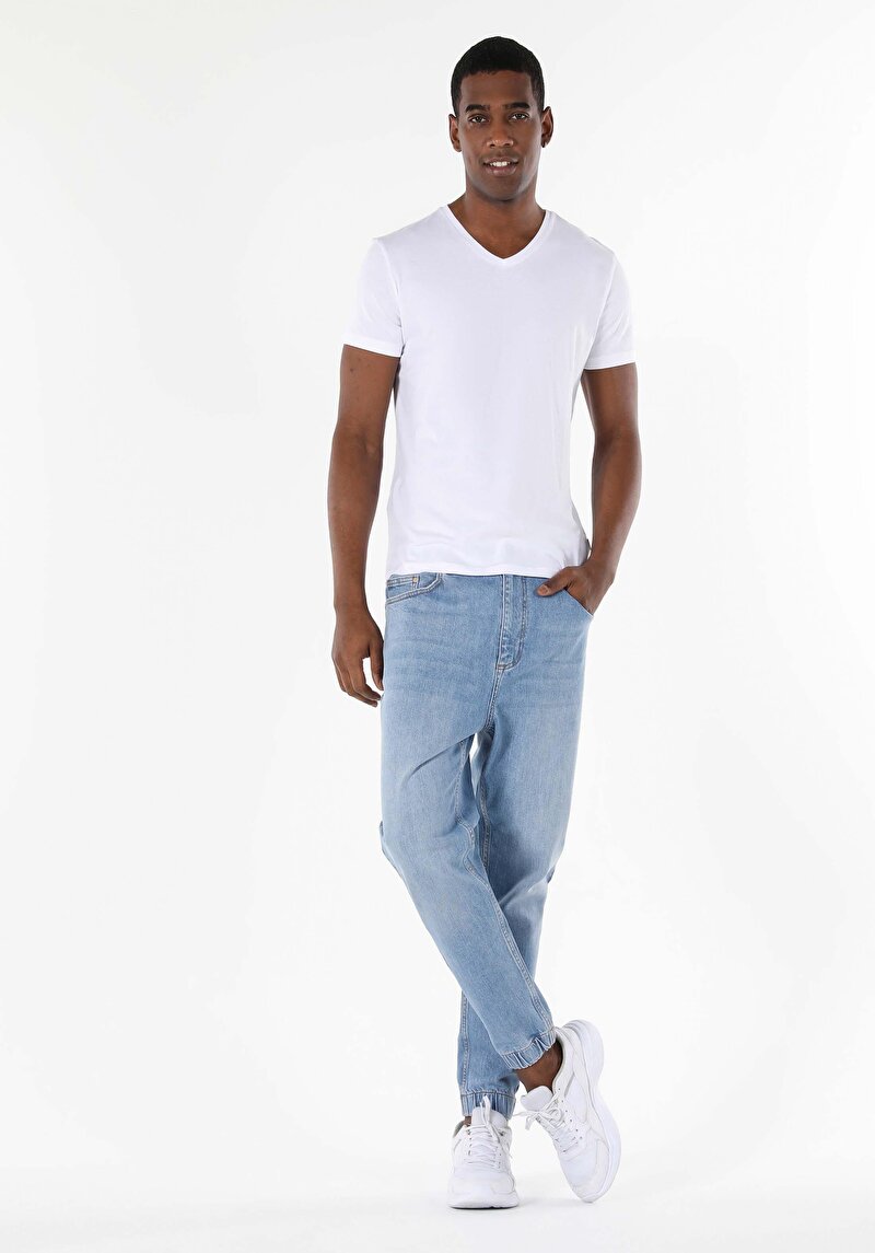 Imagine a Tricou Cu Maneca Scurta De Barbati Alb Slim Fit  Cltktmtsh0212440