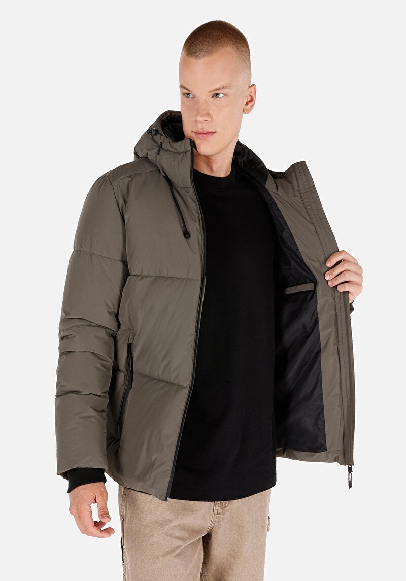 Afișați detalii pentru Palton Verde Pentru Bărbați Slim Fit