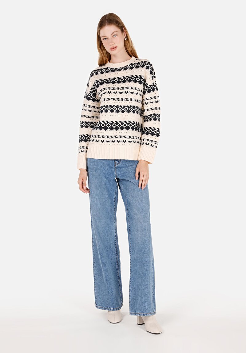 Imagine a Pulover De Dama Ecru Regular Fit Cl1071130