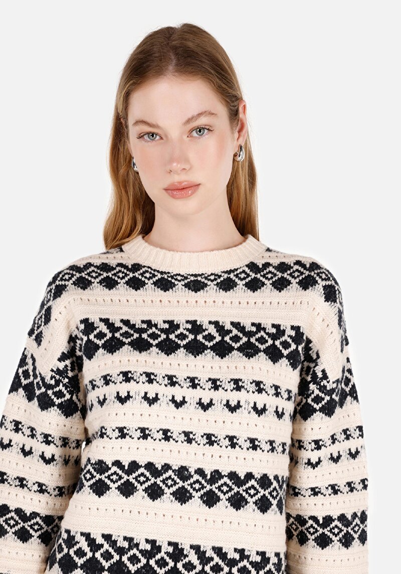 Imagine a Pulover De Dama Ecru Regular Fit Cl1071130