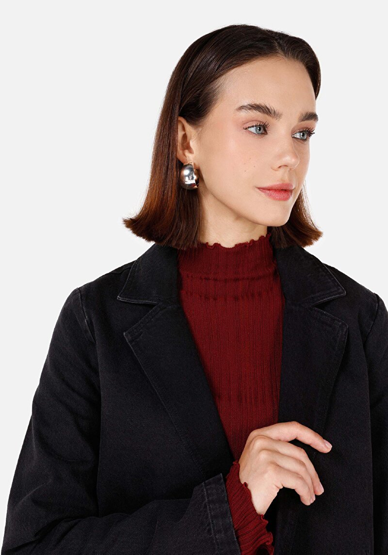 Afișați detalii pentru Jachetă Albastră Pentru Femei Slim Fit