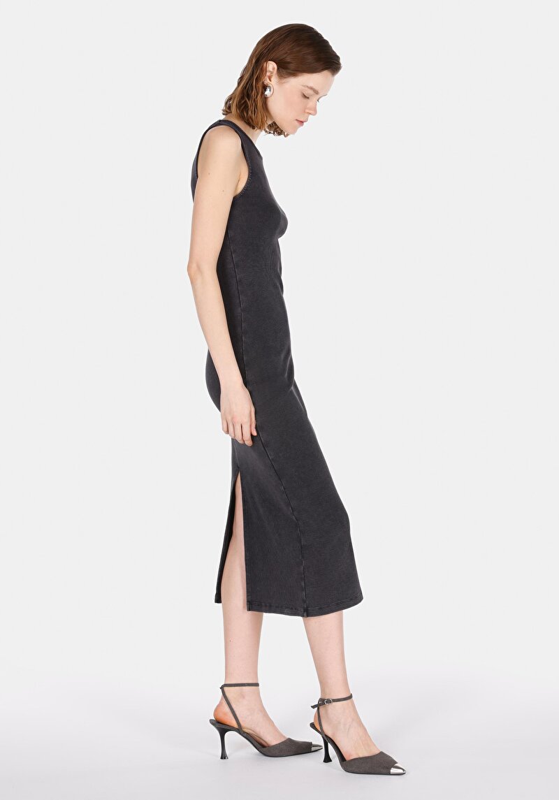 Afișați detalii pentru Rochie Fără Mâneci Antracit Pentru Femei Slim Fit