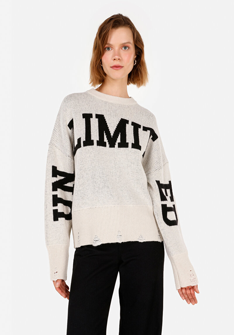 Imagine a Pulover De Dama Ecru Comfort Fit  Cl1071144