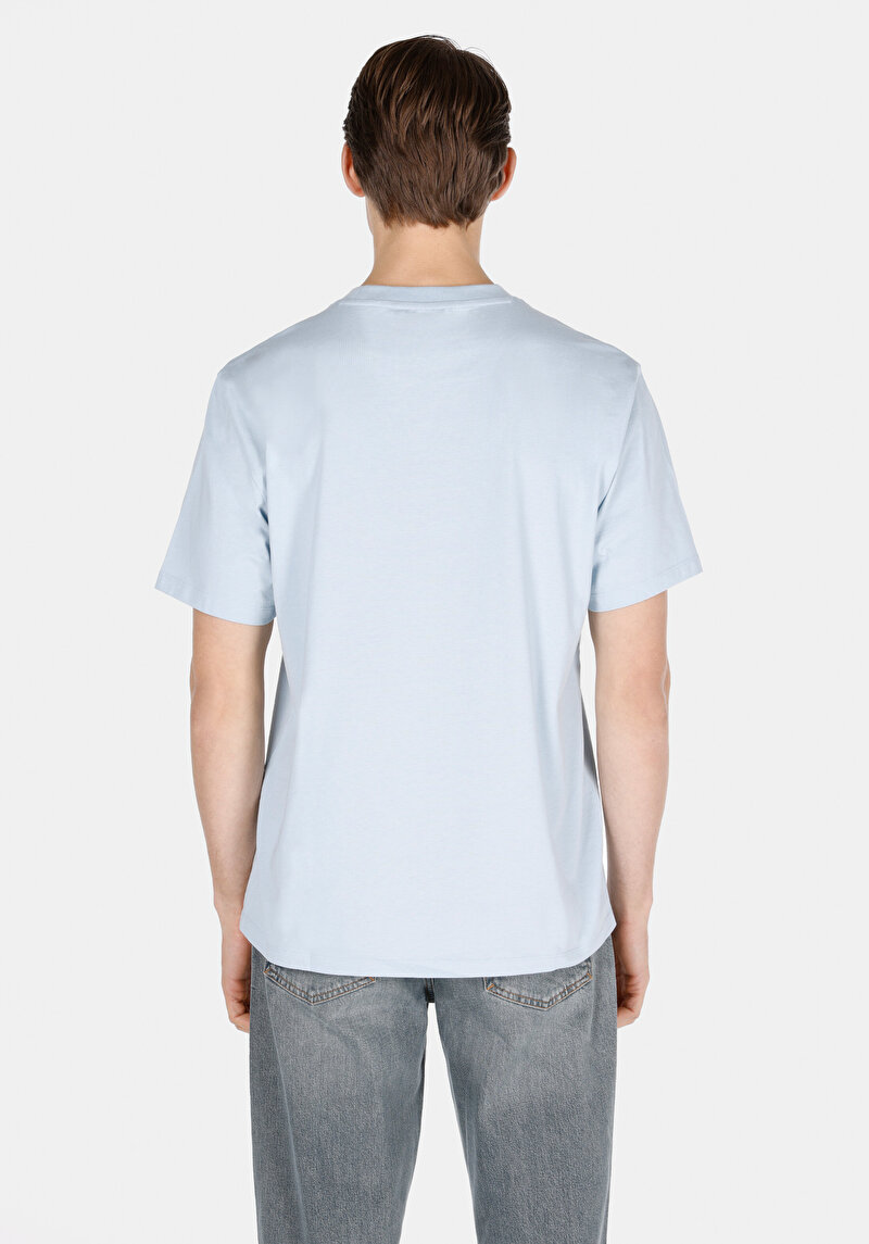 Imagine a Tricou Cu Maneca Scurta De Barbati Albastru Comfort Fit Cl1074402