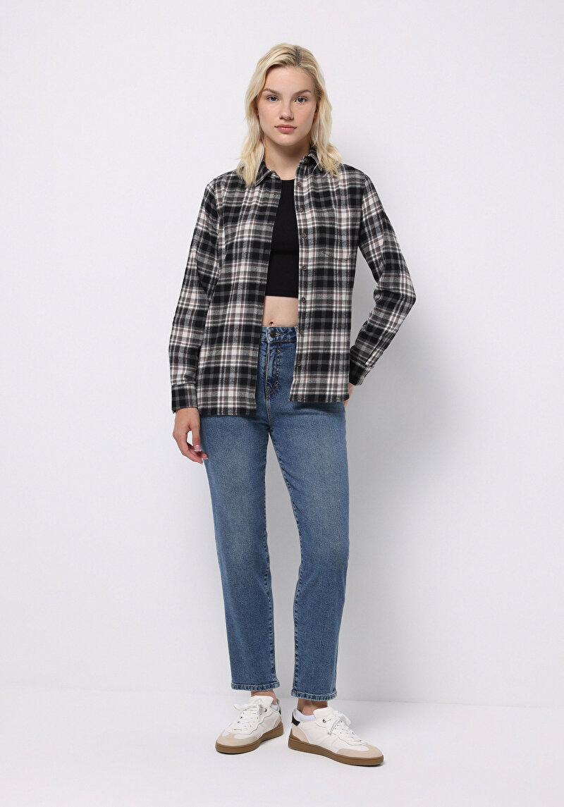 Imagine a Camasa Cu Maneca Lunga De Dama Negru Regular Fit Cl1071174