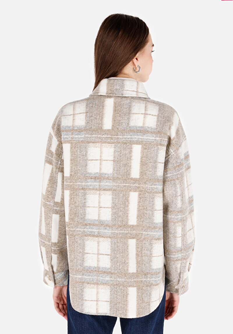 Imagine a Cămașă Regular Fit Cămașă Cu Mânecă Lungă Gri Pentru Femei