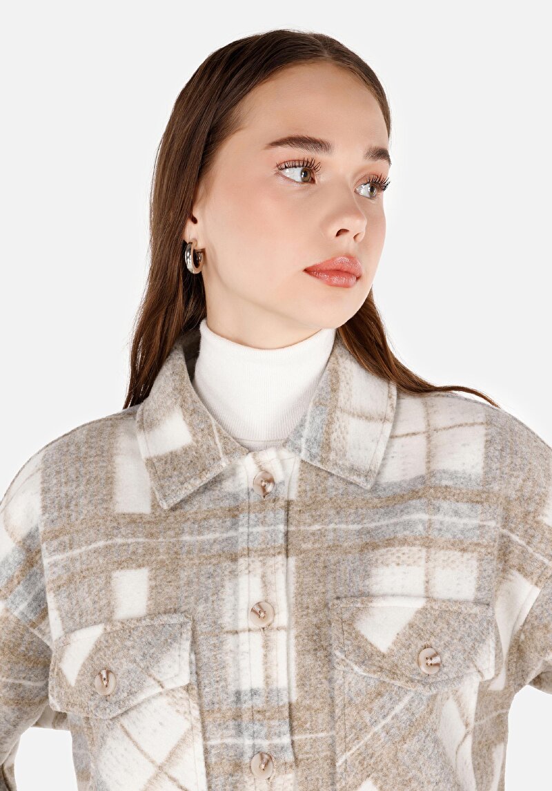 Afișați detalii pentru Cămașă Regular Fit Cămașă Cu Mânecă Lungă Gri Pentru Femei