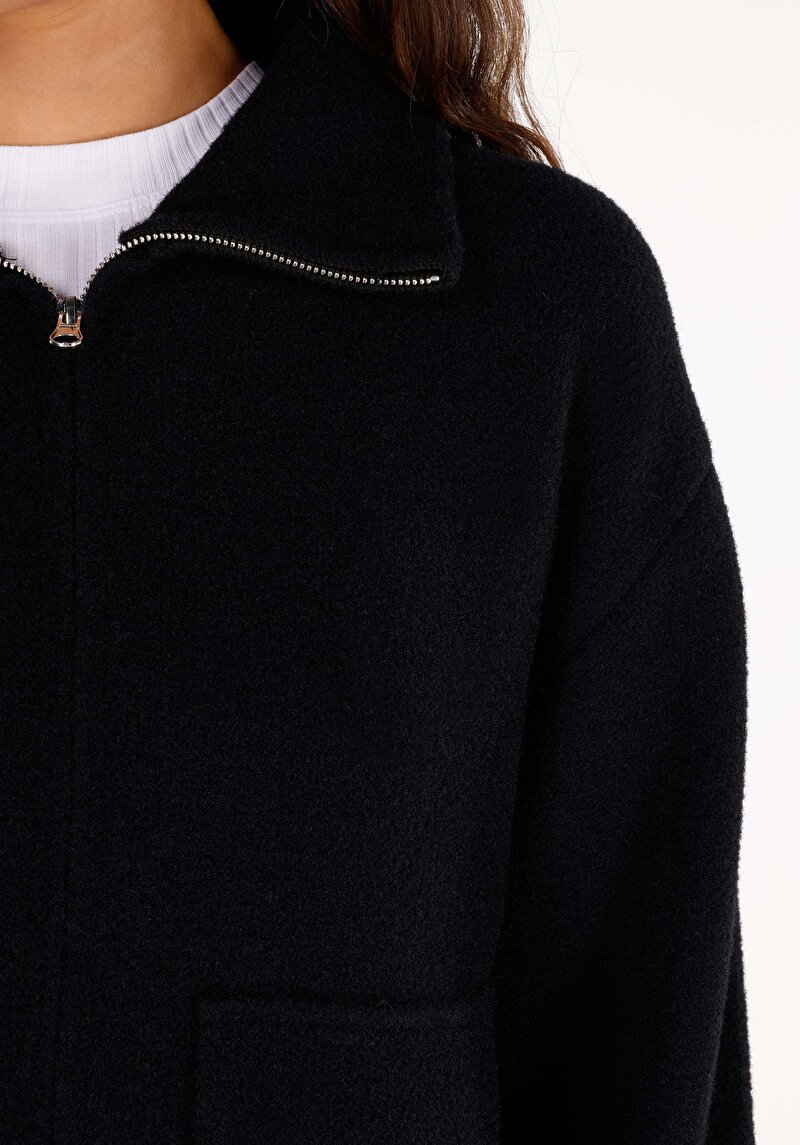 Afișați detalii pentru Cardigan De Dama Negru Regular Fit  Cl1071233