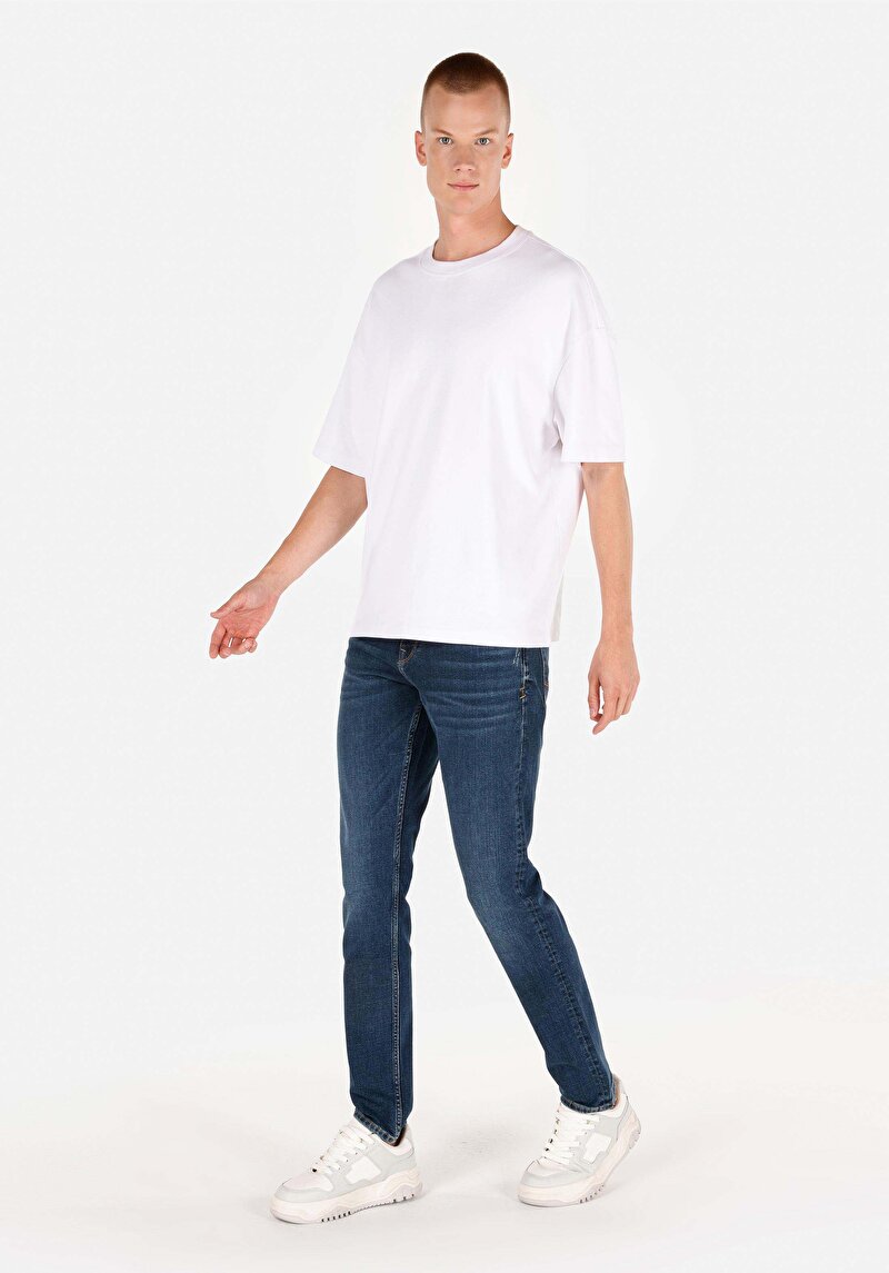 Afișați detalii pentru Blugi Bleumarin Pentru Bărbați Straight Fit