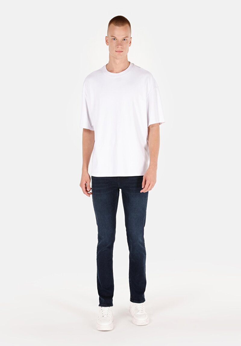 Imagine a Pantaloni De Barbati Albastru Straight Fit 044 Karl Cl1071287