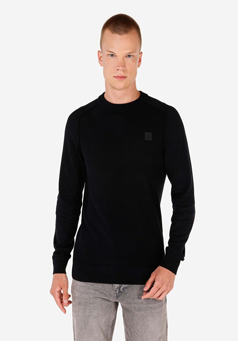 Imagine a Pulover De Barbati Negru Slim Fit Cl1071309