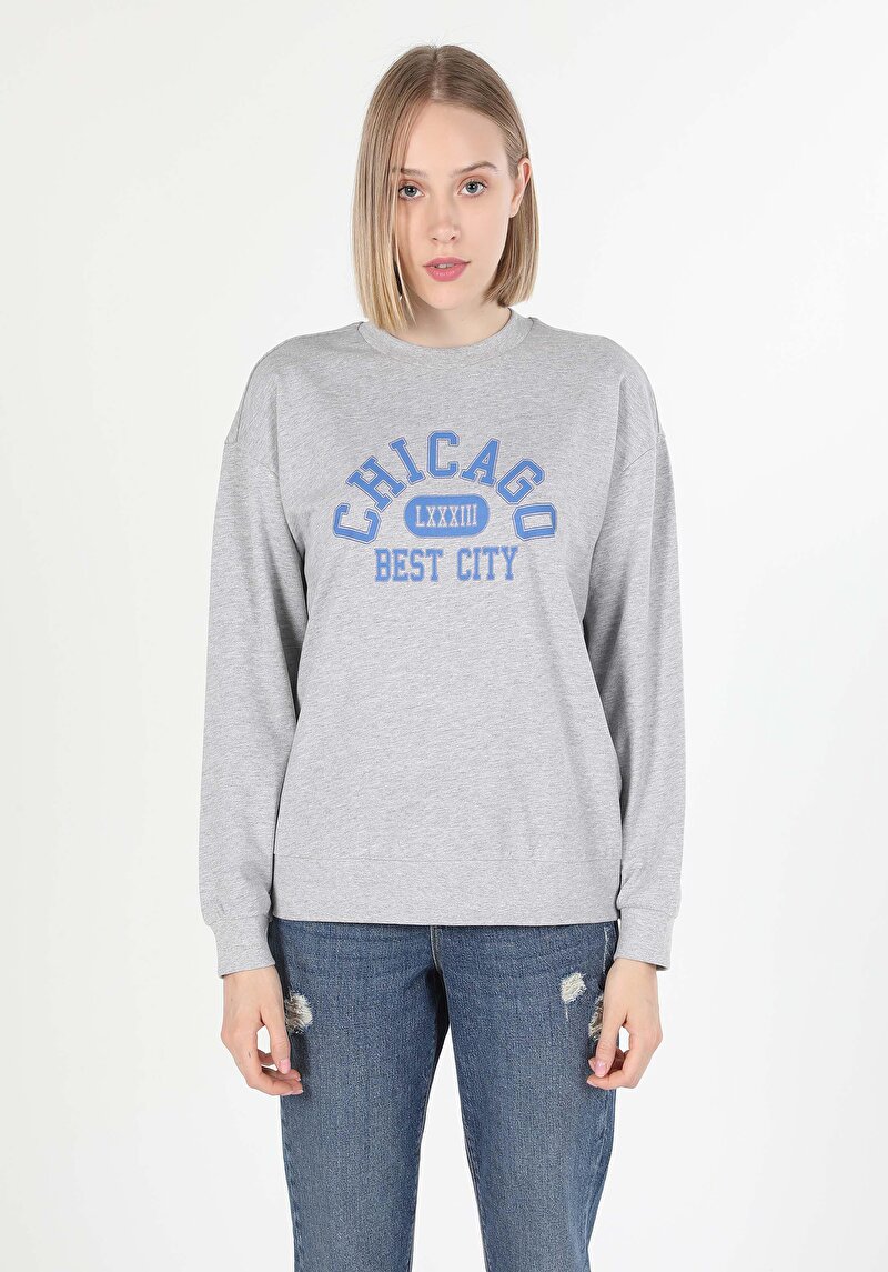 Afișați detalii pentru Hanorac / Bluza De Dama Gri Regular Fit  Cl1060311