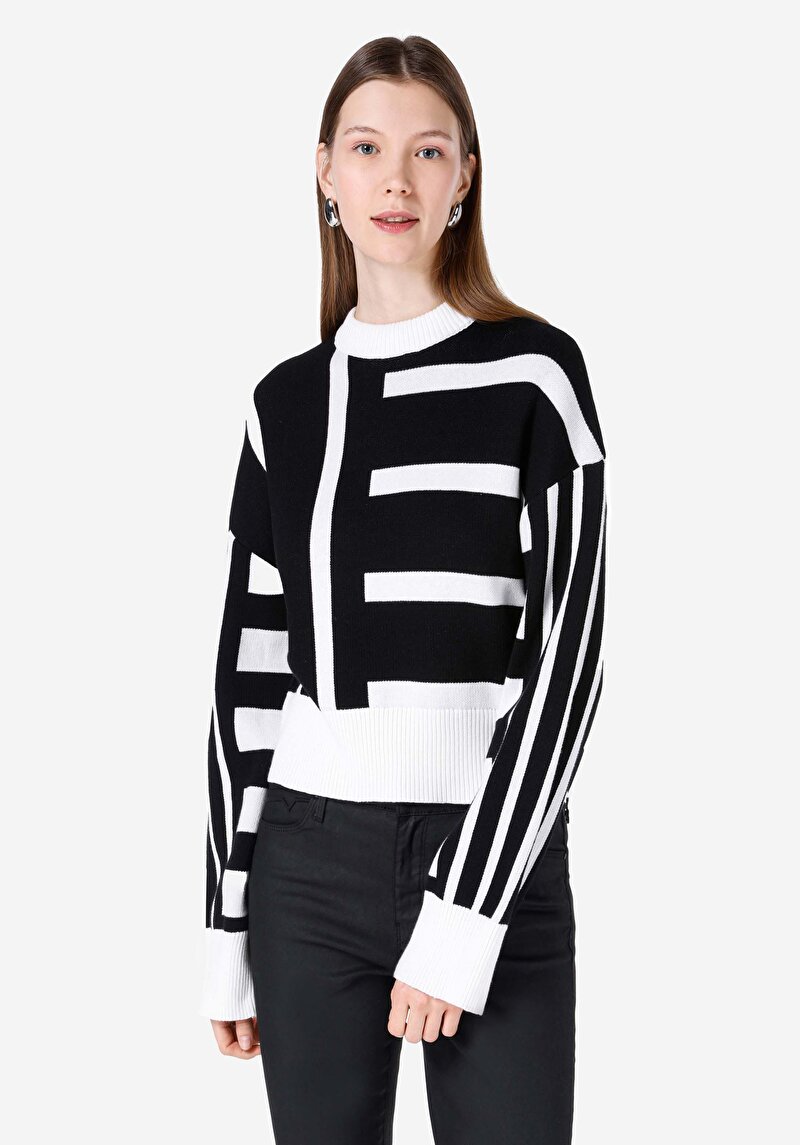 Imagine a Pulover De Dama Negru Regular Fit  Cl1067373