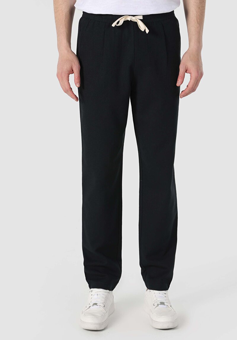 Afișați detalii pentru Pantaloni De Barbati Negru Regular Fit  Cl1064125