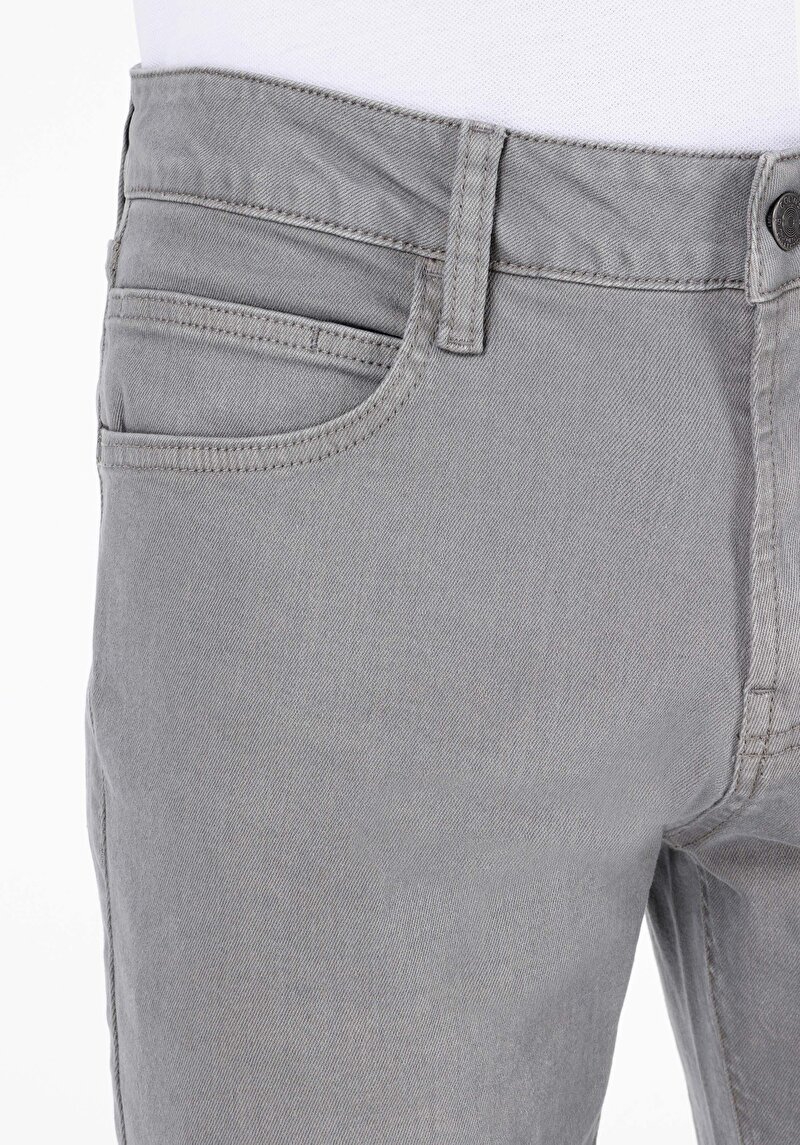 Afișați detalii pentru Pantaloni Gri Pentru Bărbați Cu Talie Dreaptă Cu Talie Dreaptă