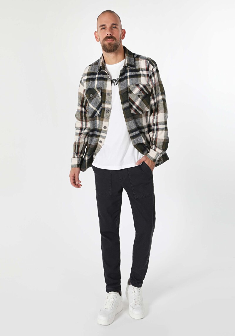 Imagine a Camasa Cu Maneca Lunga De Barbati Kaki   Cl1061653