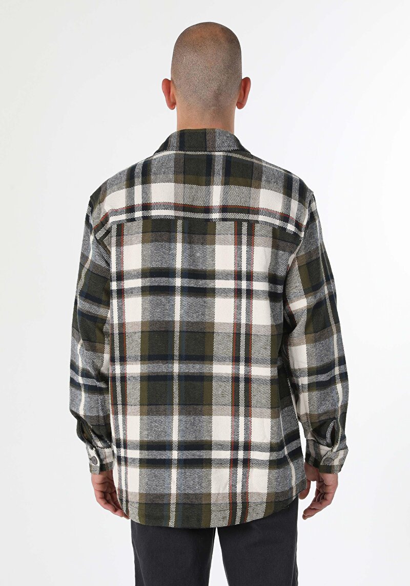 Imagine a Camasa Cu Maneca Lunga De Barbati Kaki Cl1061653