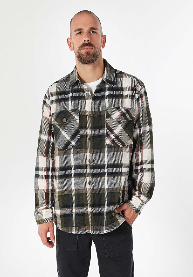 Afișați detalii pentru Camasa Cu Maneca Lunga De Barbati Kaki   Cl1061653