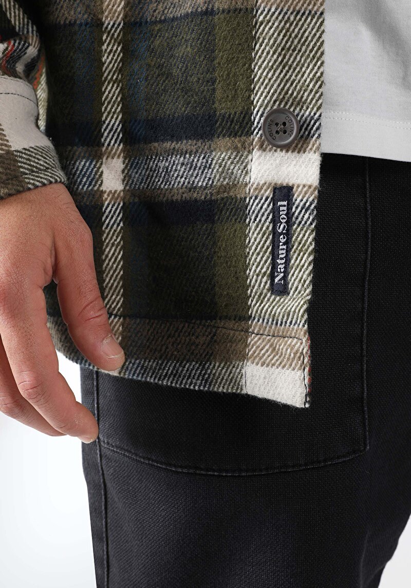 Afișați detalii pentru Camasa Cu Maneca Lunga De Barbati Kaki   Cl1061653