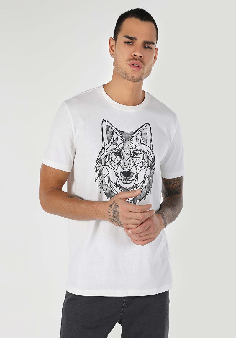 Afișați detalii pentru Tricou Cu Maneca Scurta De Barbati Alb   Cl1061723