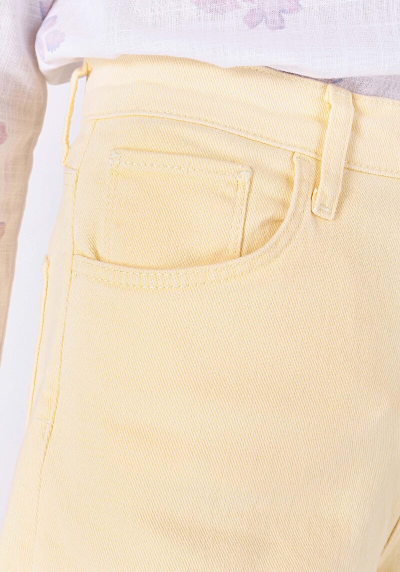 Imagine a Mom Short Talie Înaltă Pentru Femei Pantaloni Scurți De Jean Maro Deschis