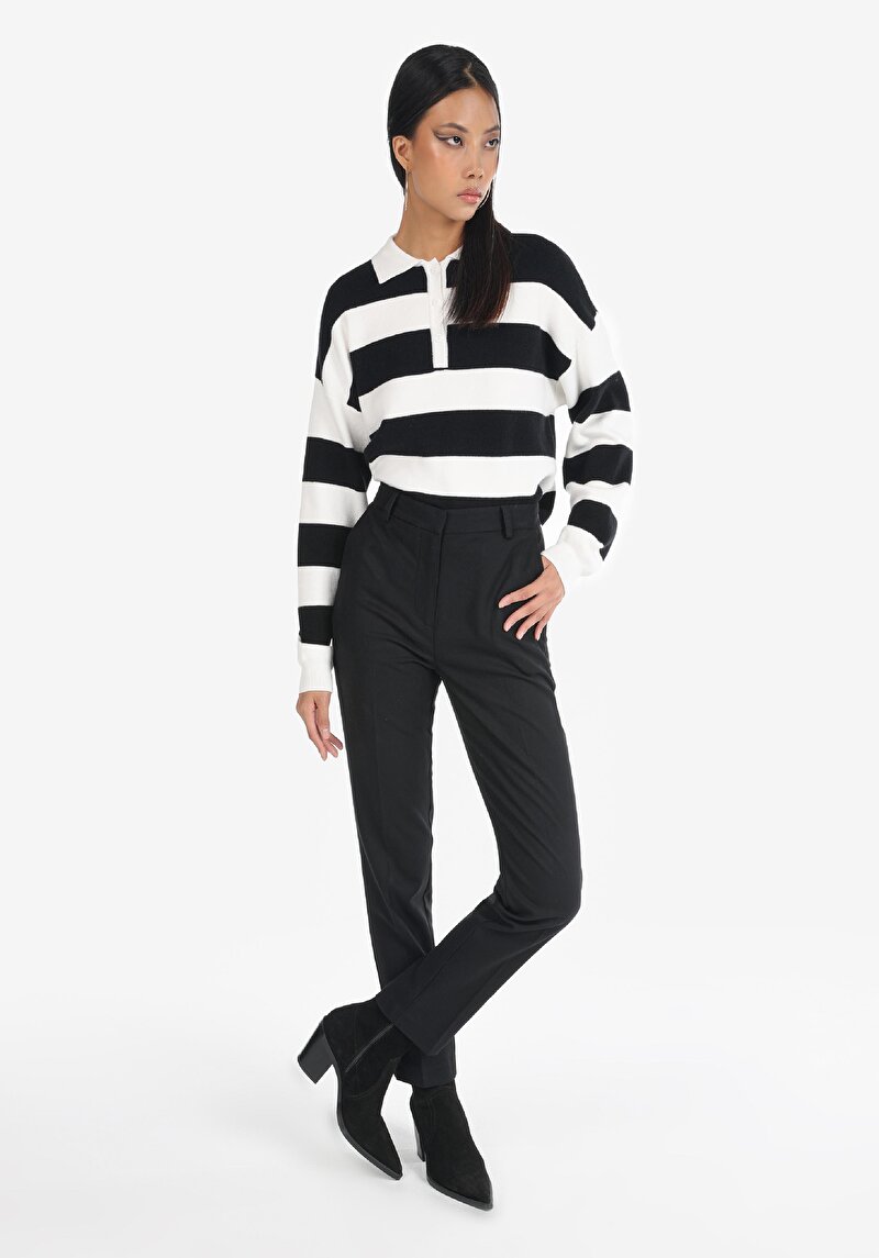 Imagine a Pantaloni De Dama Negru Slim Fit Cl1064520