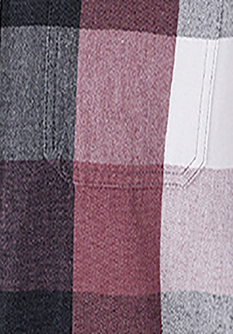 Afișați detalii pentru Cămașă Cu Gât În Carouri Cămașă Cu Mânecă Lungă Roz Pentru Bărbați