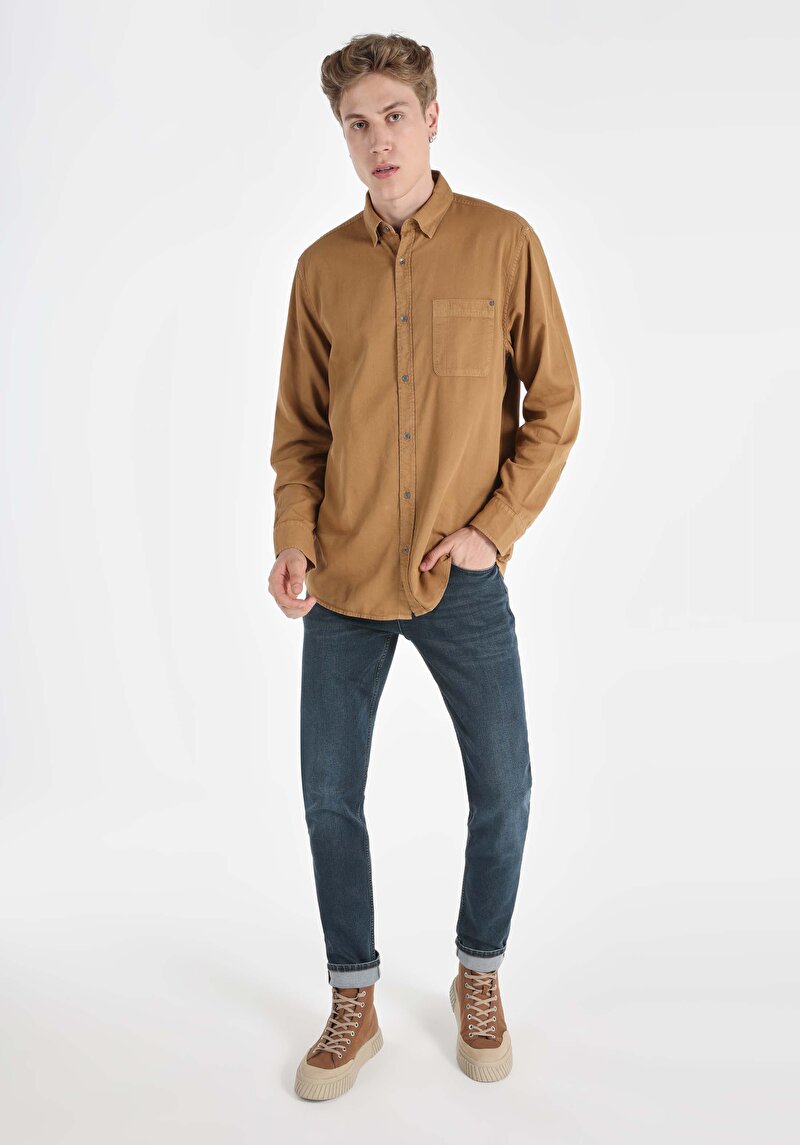 Afișați detalii pentru Camasa Cu Maneca Lunga De Barbati Maro Comfort Fit  Cl1064676