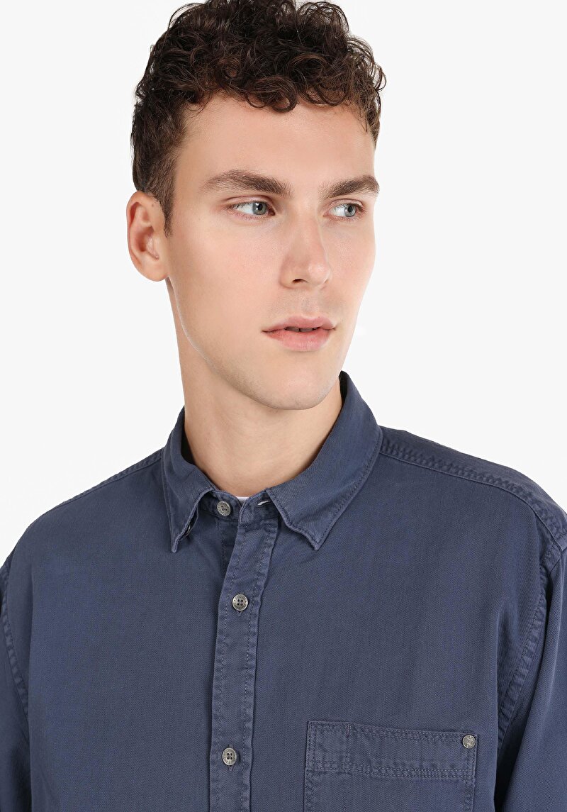 Afișați detalii pentru Camasa Cu Maneca Lunga De Barbati Albastru Comfort Fit  Cl1064676