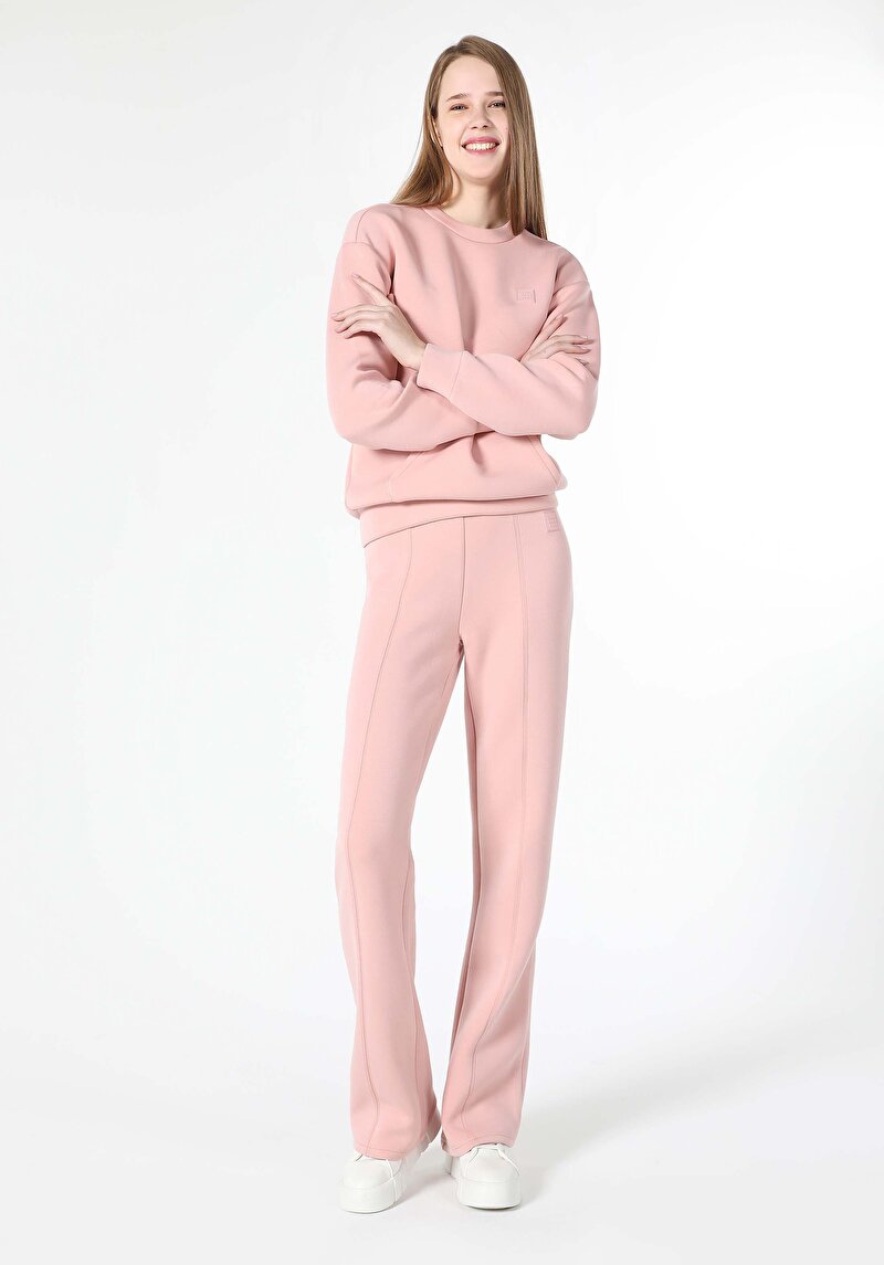 Imagine a Pantaloni De Trening De Dama Roz Slim Fit  Cl1062443