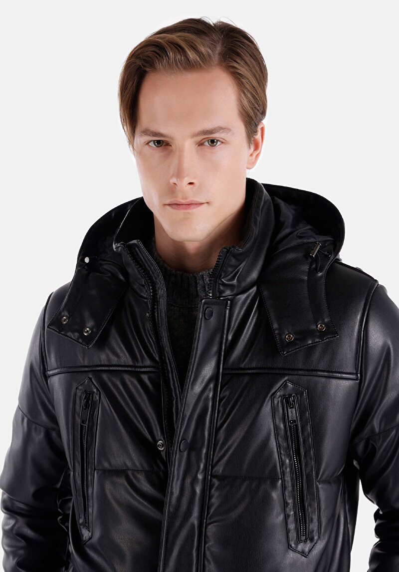 Afișați detalii pentru Jacheta De Barbati Negru Slim Fit  Cl1064989