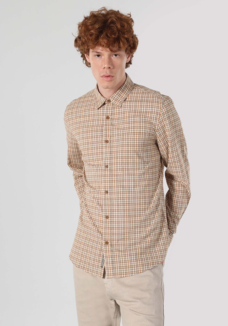 Afișați detalii pentru Camasa Cu Maneca Lunga De Barbati Maro Slim Fit  Cl1062620