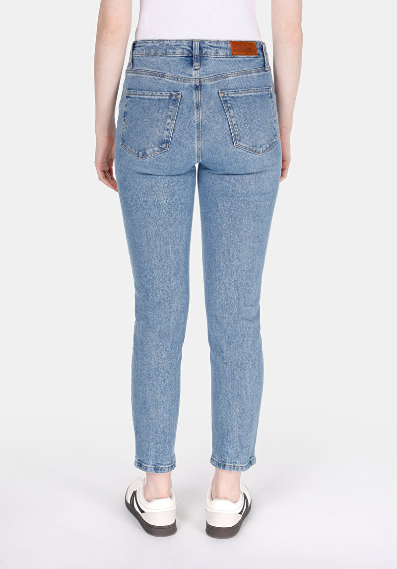 Imagine a Pantaloni De Dama Albastru Slim Fit 703 Carla Cl1073870