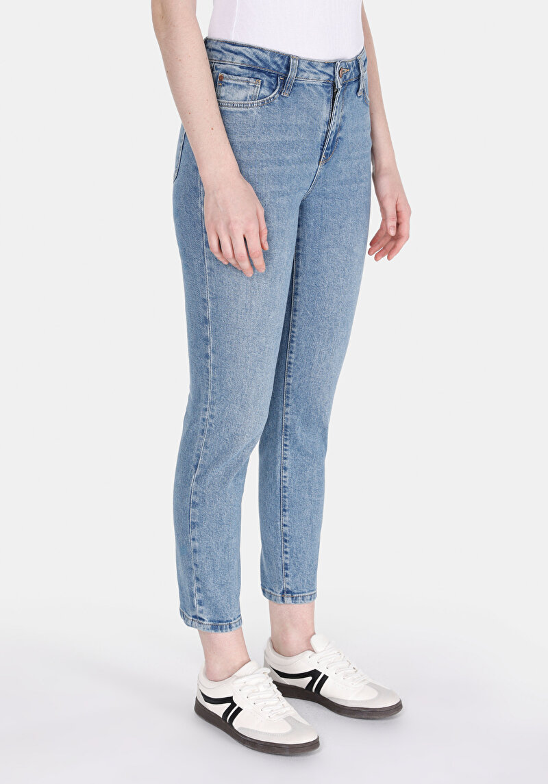 Imagine a Pantaloni De Dama Albastru Slim Fit 703 Carla Cl1073870