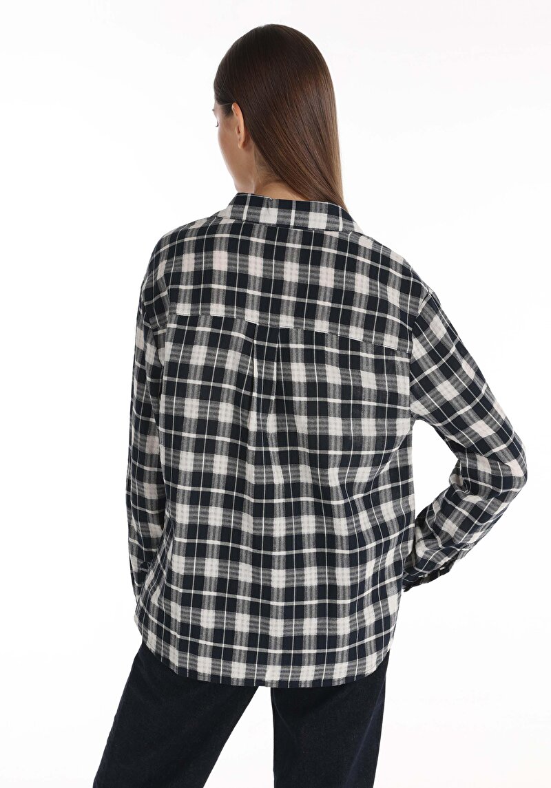 Afișați detalii pentru Bluza Cu Maneca Lunga De Dama Albastru Marin Regular Fit  Cl1065073