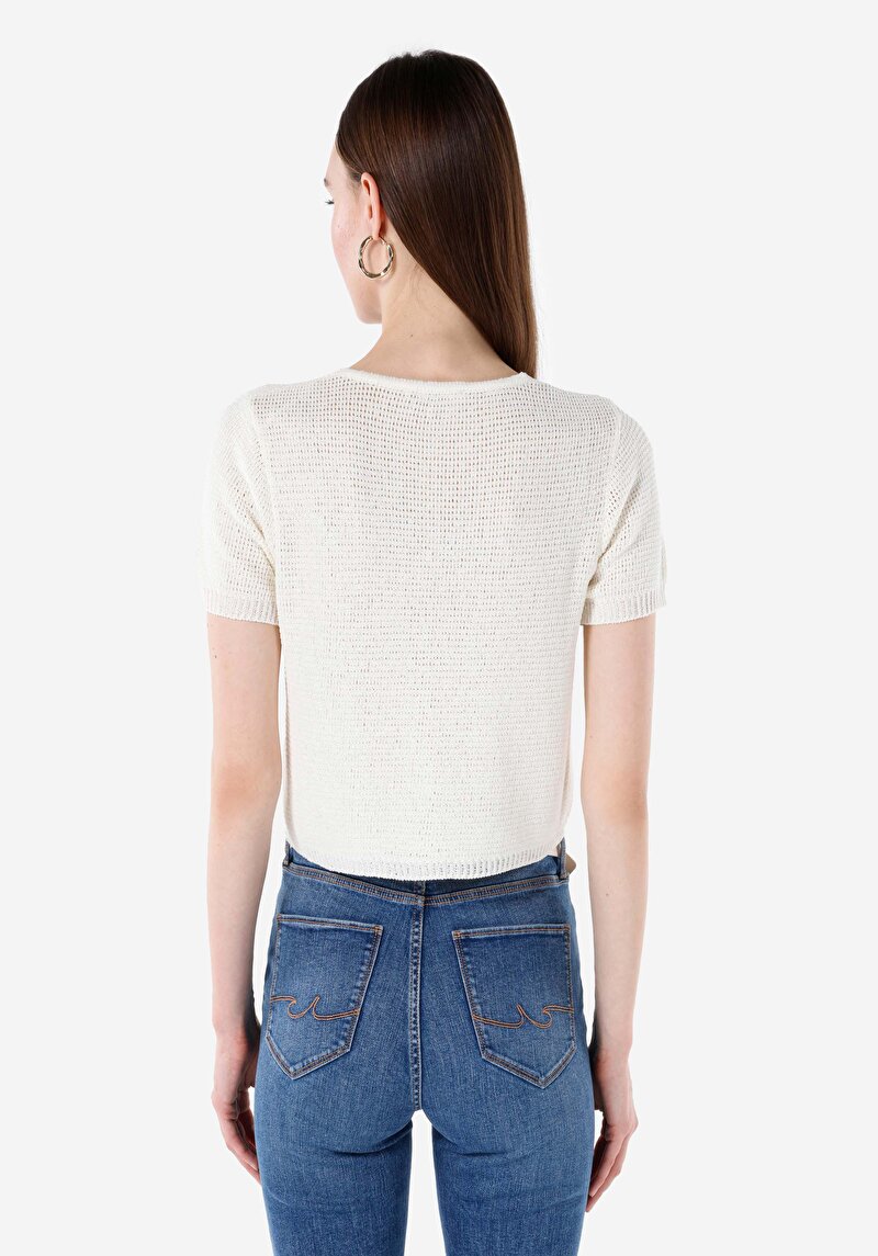 Imagine a Pulover Ecru Pentru Femei Regular Fit