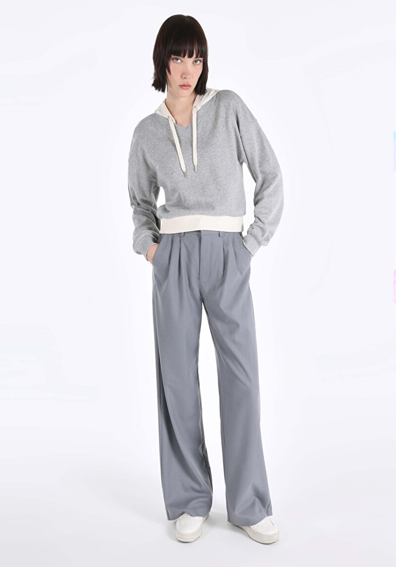 Imagine a Hanorac / Bluza De Dama Gri Regular Fit Cl1065085