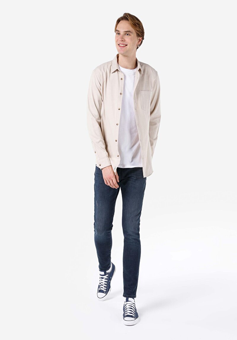 Imagine a Blugi Slim Fit Indigo Închis Pentru Bărbați
