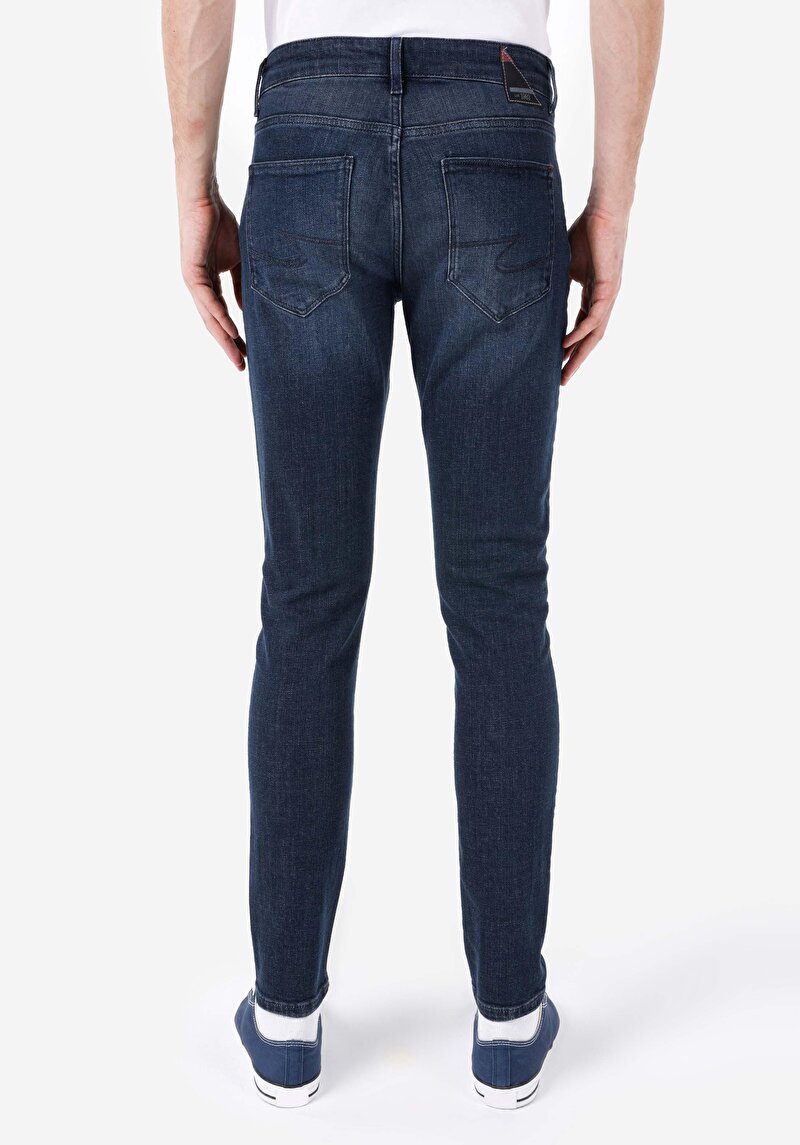 Afișați detalii pentru Blugi Slim Fit Indigo Închis Pentru Bărbați