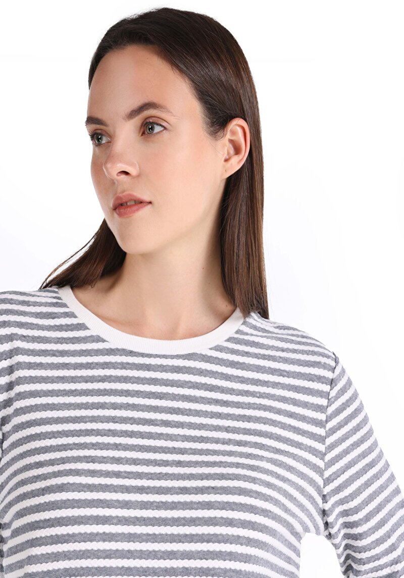 Afișați detalii pentru Tricou Cu Maneca Lunga De Dama Alb Regular Fit  Cl1065149