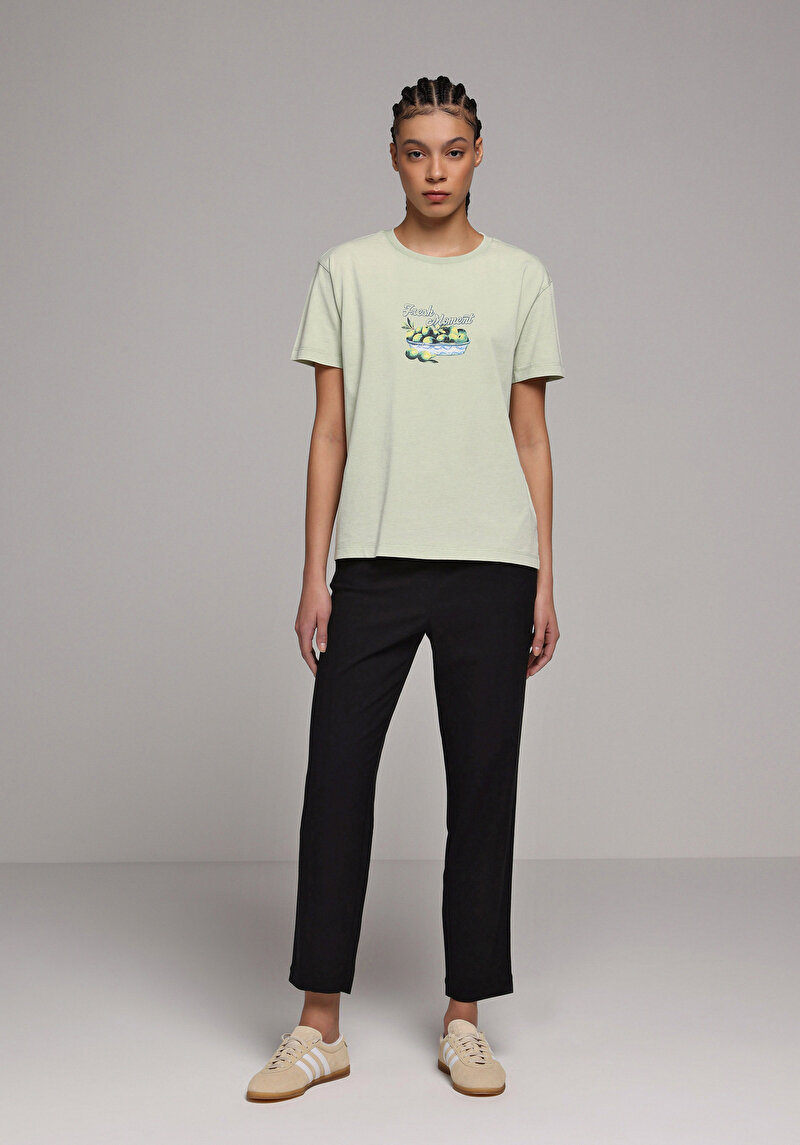 Imagine a Pantaloni De Dama Negru Regular Fit Cl1068239