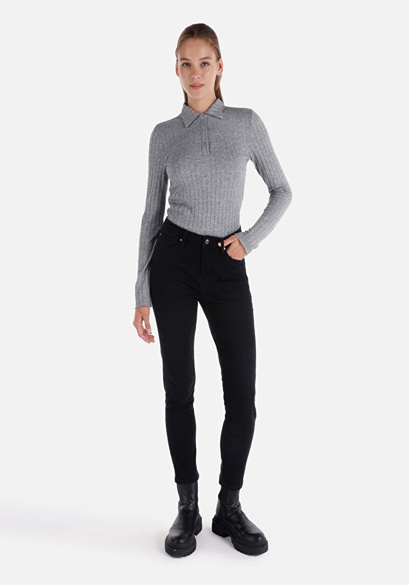 Afișați detalii pentru Pantaloni De Dama Negru Slim Fit 703 Carla Cl1065302