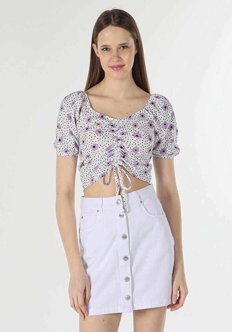 Afișați detalii pentru Tricou Cu Maneca Scurta De Dama Alb Slim Fit  Cl1058791