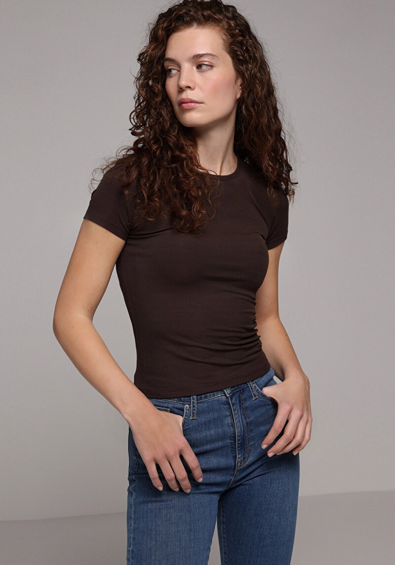 Imagine a Tricou Cu Maneca Scurta De Dama Maro Slim Fit Cl1068560