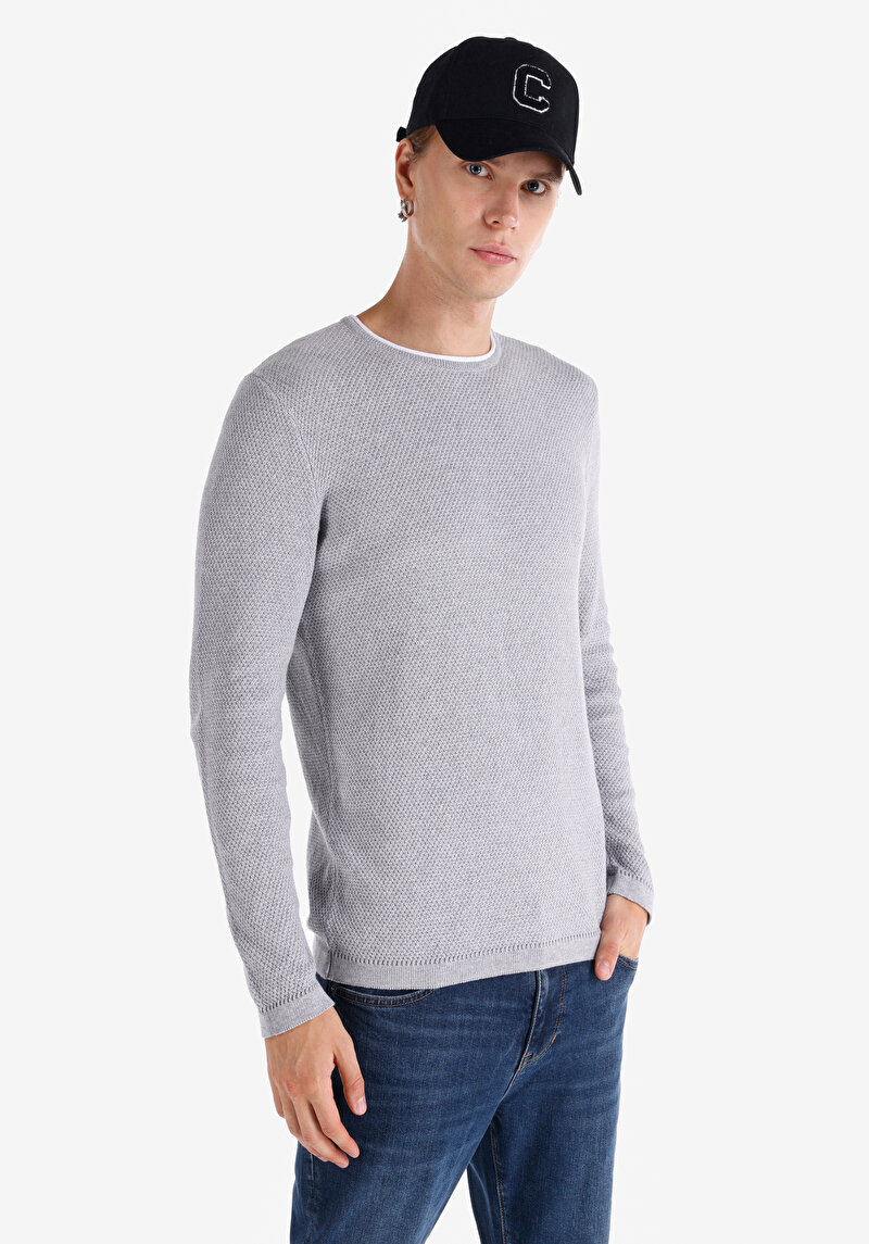 Imagine a Pulover De Barbati Gri   Cl1065743