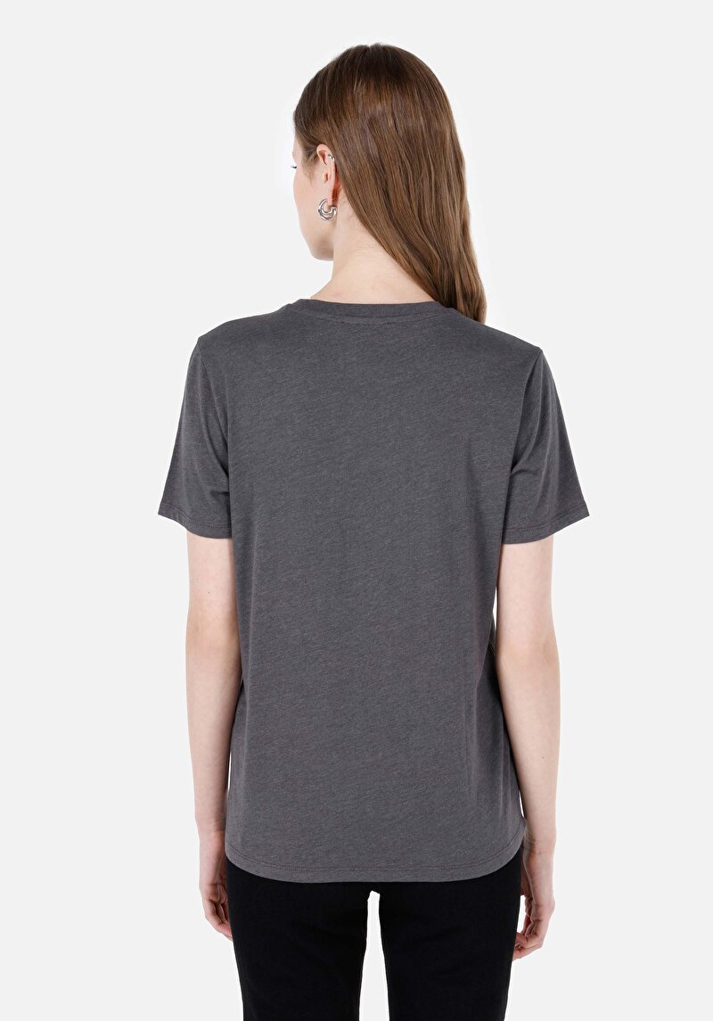 Afișați detalii pentru Tricou Cu Maneca Scurta De Dama Antracit Regular Fit  Cl1068588