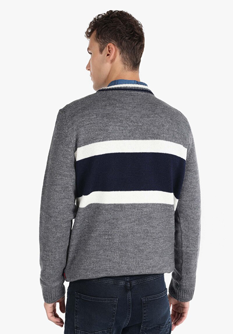 Imagine a Pulover De Barbati Gri Cl1065913