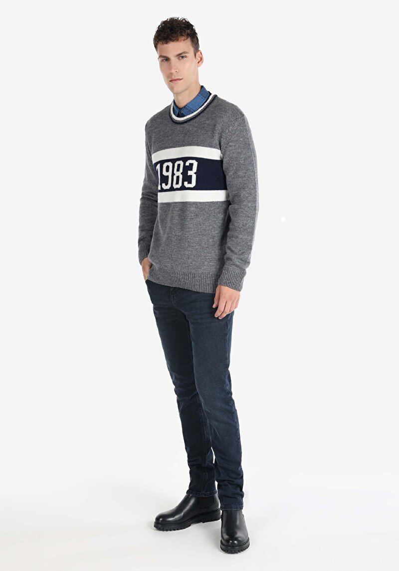 Imagine a Pulover De Barbati Gri Cl1065913