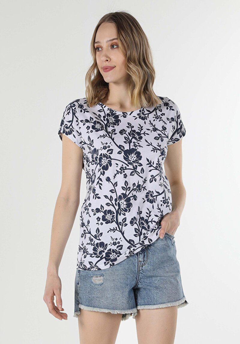 Afișați detalii pentru Tricou Cu Maneca Scurta De Dama Alb Regular Fit  Cl1058993