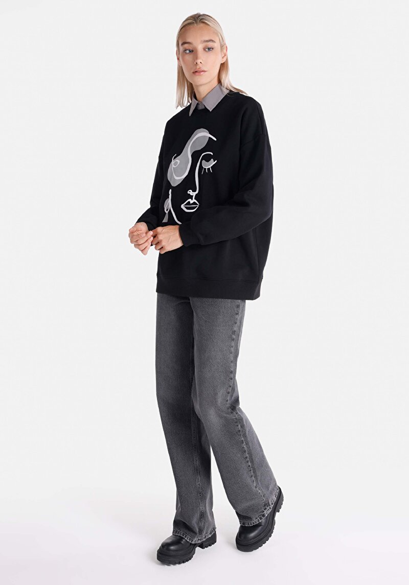 Imagine a Hanorac / Bluza De Dama Negru Cl1065918